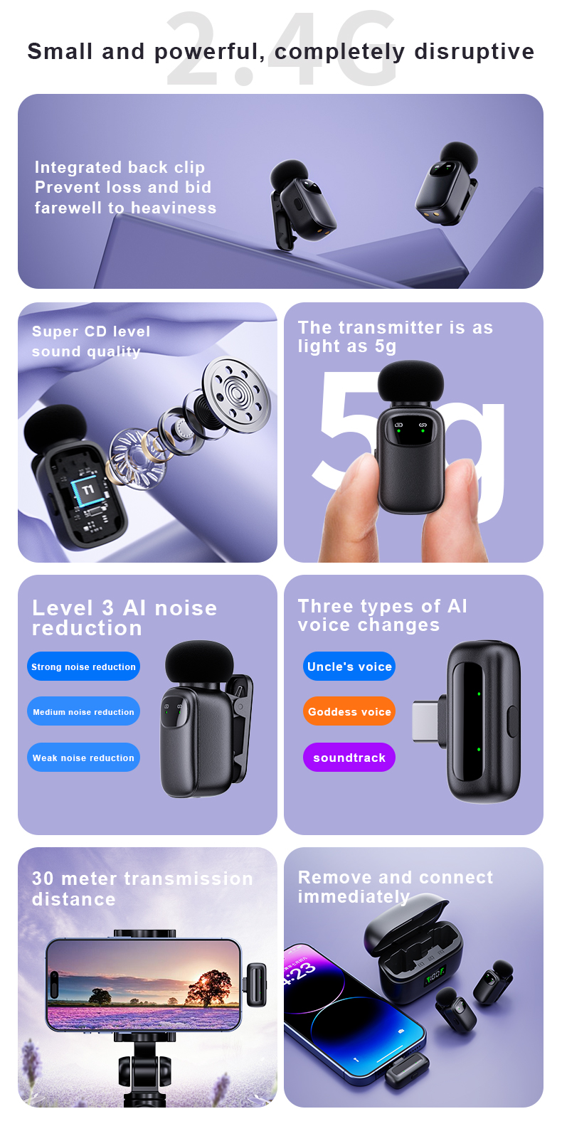 T1 Mini Wireless Microphone